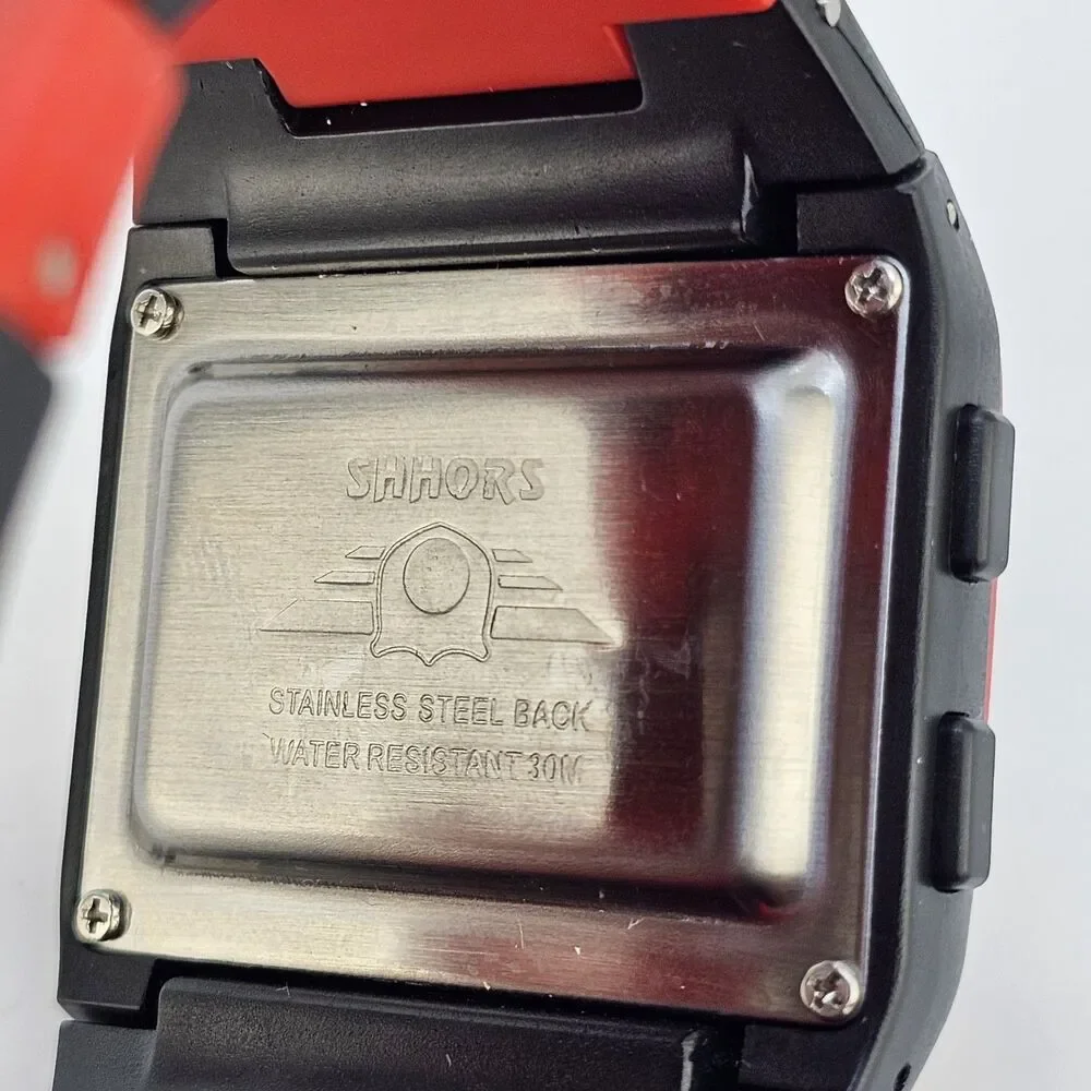 SHHORS Men's Watch 43MM Red Black Building Block Lego‎ Digital 7
